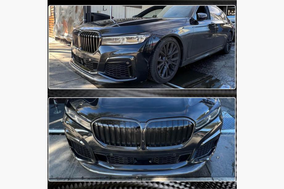 BMW 7 Series G11/G12 2015-2022 Frontspoiler Lippe V1 für M-Sport 2019-2022 Carbon Foto 4