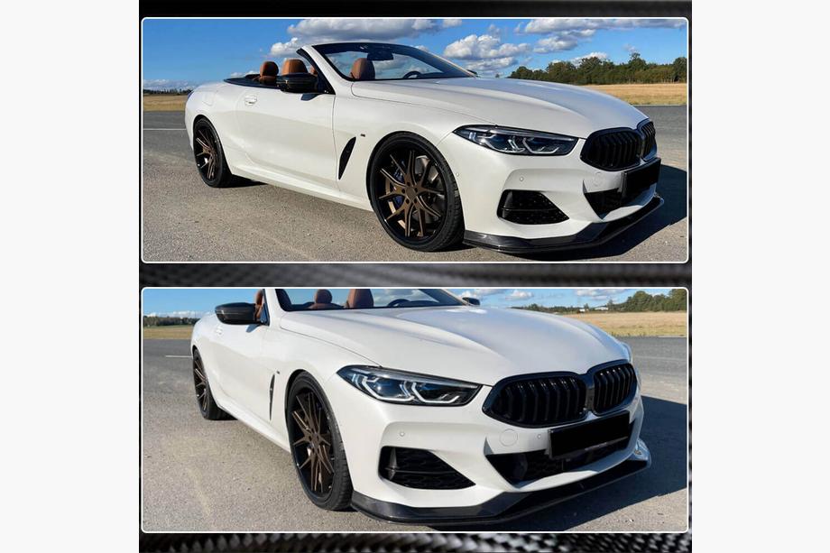 BMW 8 Series G14/G15/G16 2018- Frontstoßstange Lippe V1 Aufsatz (für M-Sport, Carbon) Foto 5
