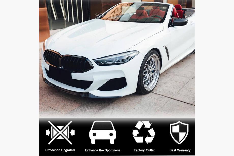BMW 8 Series G14/G15/G16 2018- Frontstoßstange Lippe V5 (für M-Sport, Carbon) Foto 2