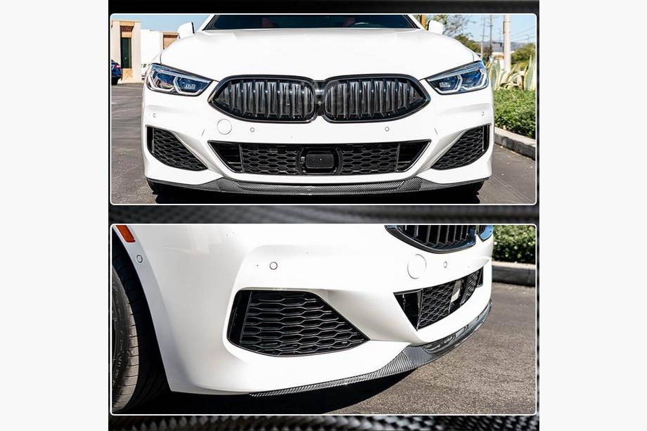 BMW 8 Series G14/G15/G16 2018- Frontstoßstange Lippe V5 (für M-Sport, Carbon) Foto 4