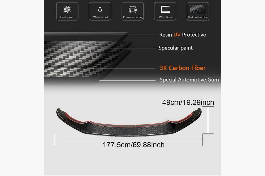 BMW 3 Series F30/F31 2012-2019 Frontspoiler Lippe V7 für F80 Carbon Foto 6