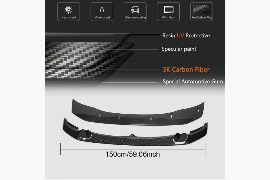 BMW 4 Series F32/F33/F36 2012-2020 Frontlippe V1 für F82/F83, Carbon Foto 5