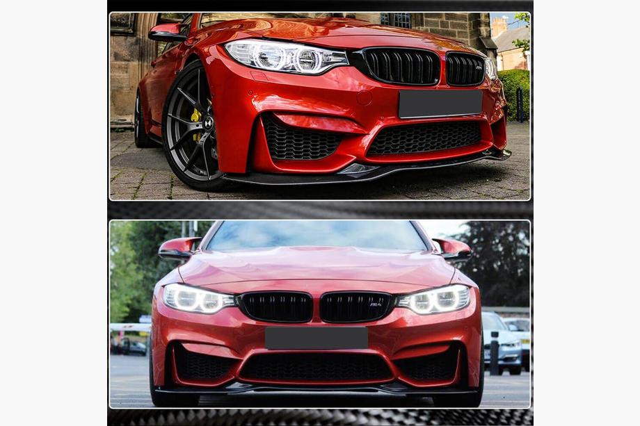 BMW 4 Series F32/F33/F36 2012-2020 Frontstoßstange Lippe V9 (für F82/F83, Carbon) Foto 3