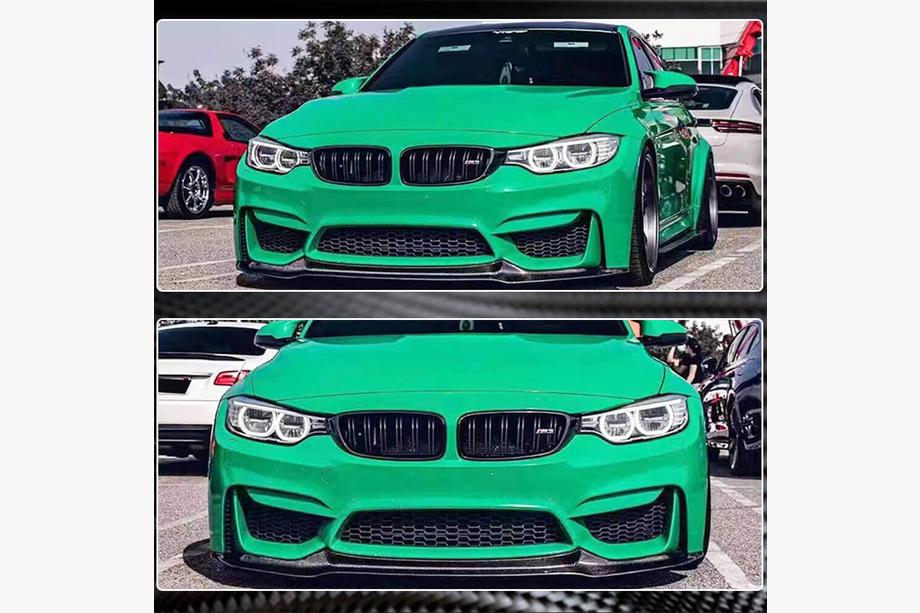 BMW 4 Series F32/F33/F36 2012-2020 Frontlippe V11 für F82/F83, Carbon Foto 6