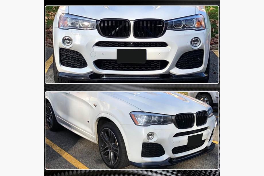 BMW X3 F25 2011-2018 Frontstoßstangenlippe (für M-Sport 2014-2018, Carbon) Foto 4