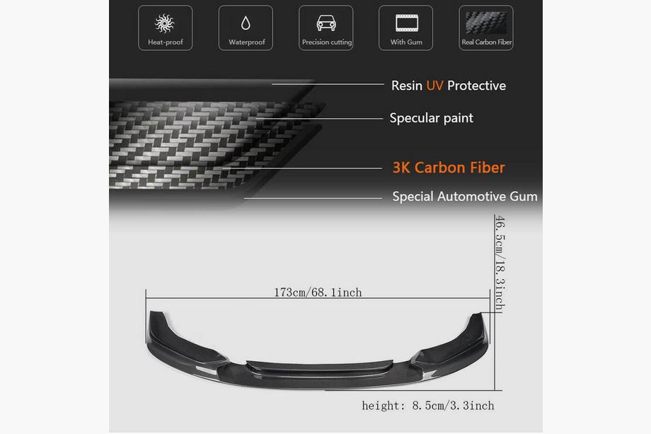 BMW X3 F25 2011-2018 Frontstoßstangenlippe (für M-Sport 2014-2018, Carbon) Foto 5