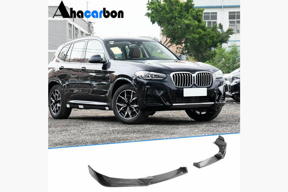 BMW X3 G01 2018- Frontstoßstange Lip Spoiler (für M-Sport 2022-2024, Carbon) Foto 1