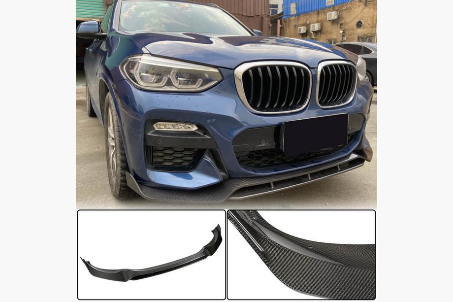 BMW X3 G01 2018- Frontlippe für originalen M-Sport Stoßfänger 2018-2021, Carbon Foto 1