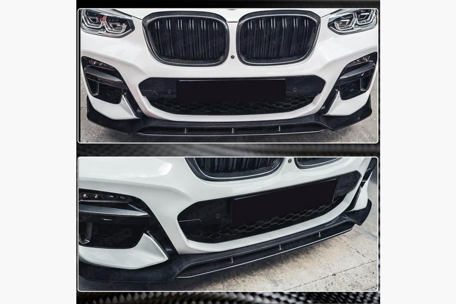BMW X3 G01 2018- Frontlippe für originalen M-Sport Stoßfänger 2018-2021, Carbon Foto 4