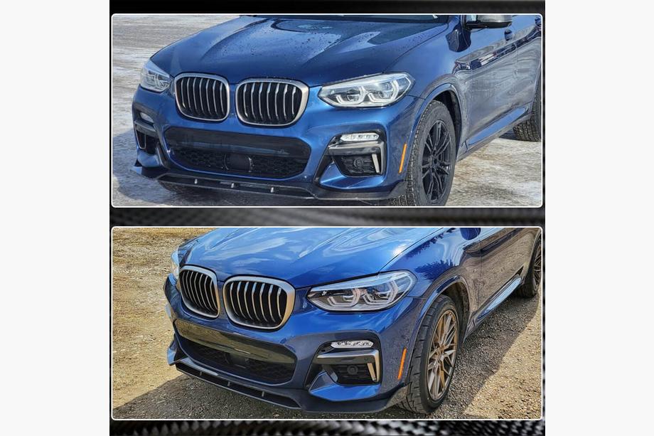 BMW X3 G01 2018- Frontlippe für originalen M-Sport Stoßfänger 2018-2021, Carbon Foto 5