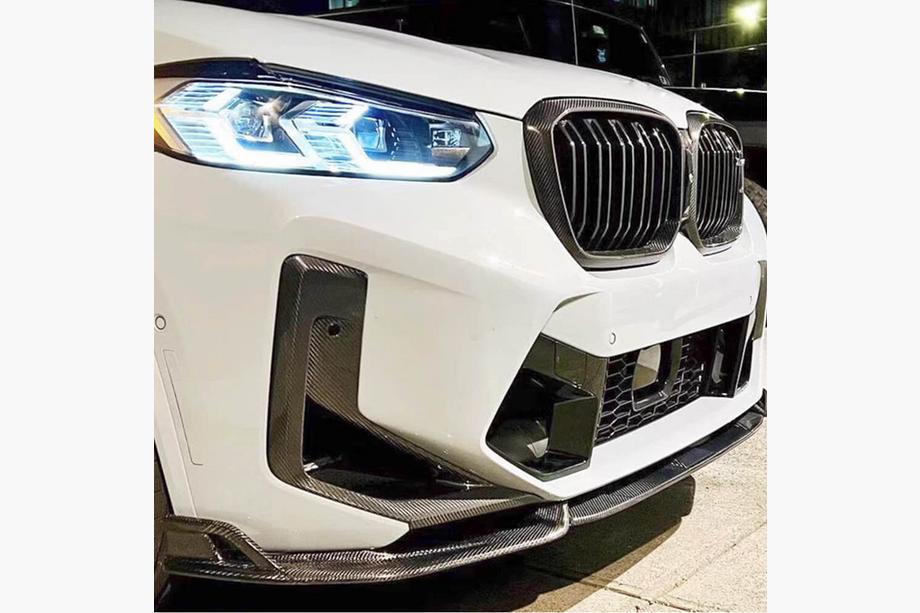 BMW X4 G02 2018- Frontstoßstangen Lippe Aufsatz (für F98 2022-2025, Carbon) Image