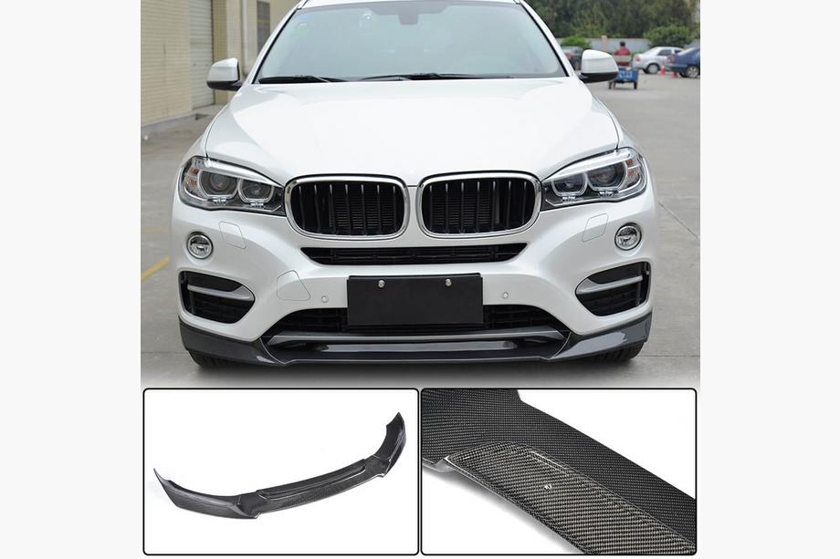 BMW X6 F16 2014-2019 Frontstoßstangen Lippe V1 Aufsatz (für Base, Carbon) Image