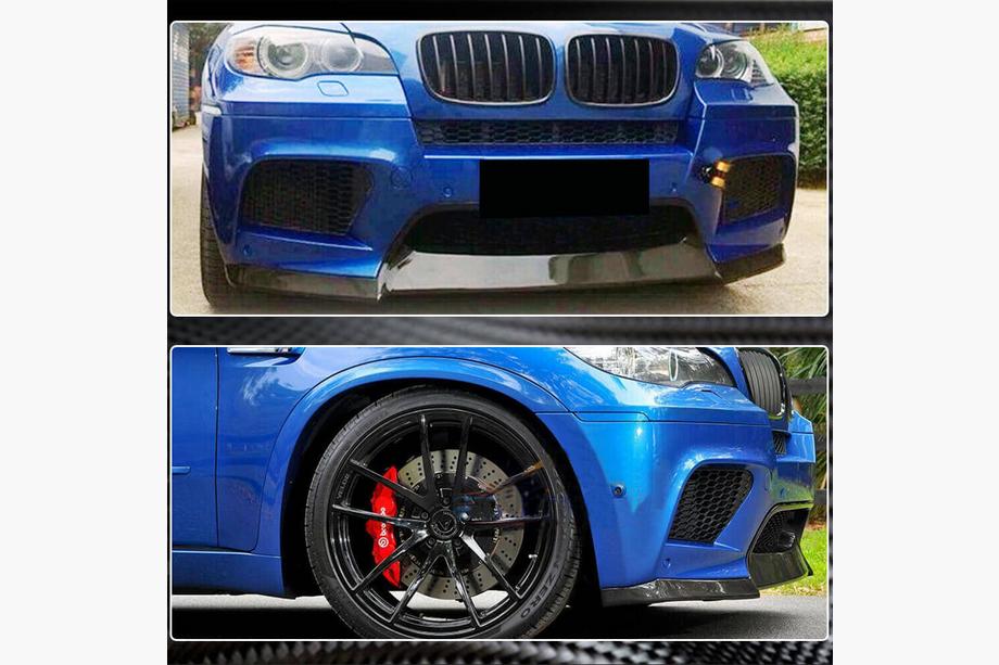 BMW X6 E71 2008–2014 Frontlippe Lip V1 für X6M, Carbon Foto 4