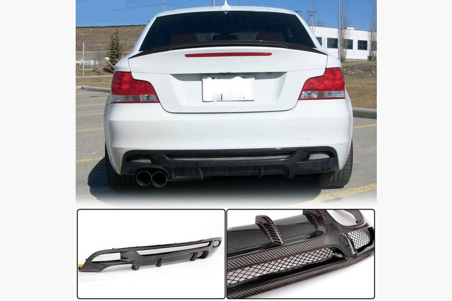 BMW 1 Series E81/E82/E87/E88 2004-2011 Heckdiffusor V1 für E82/E88 M-Sport, Carbon Foto 2