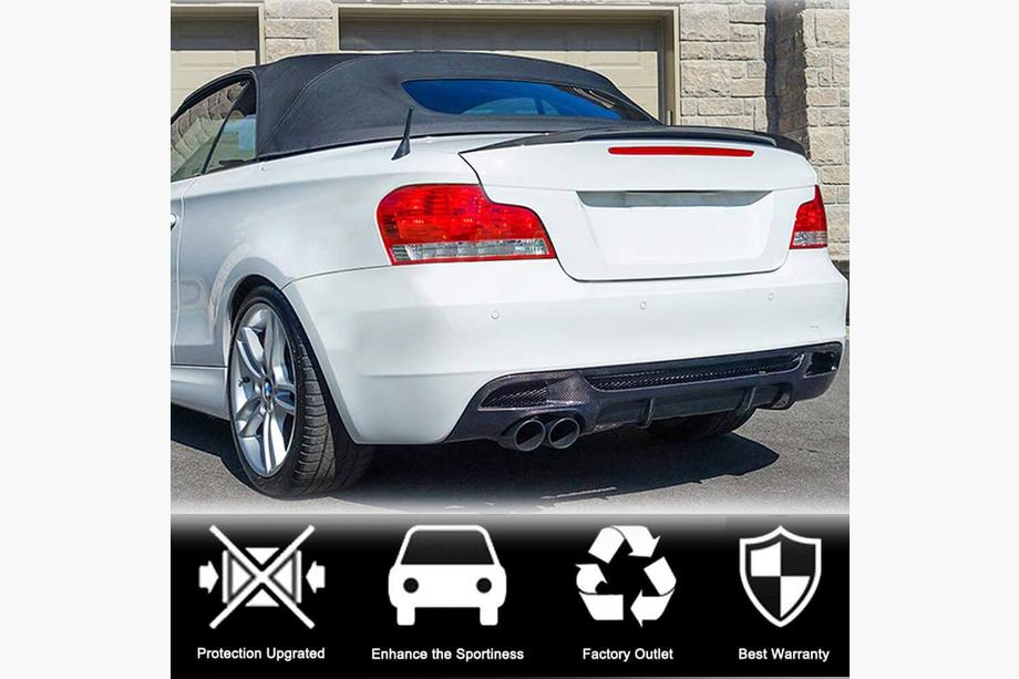 BMW 1 Series E81/E82/E87/E88 2004-2011 Heckdiffusor V1 für E82/E88 M-Sport, Carbon Foto 3