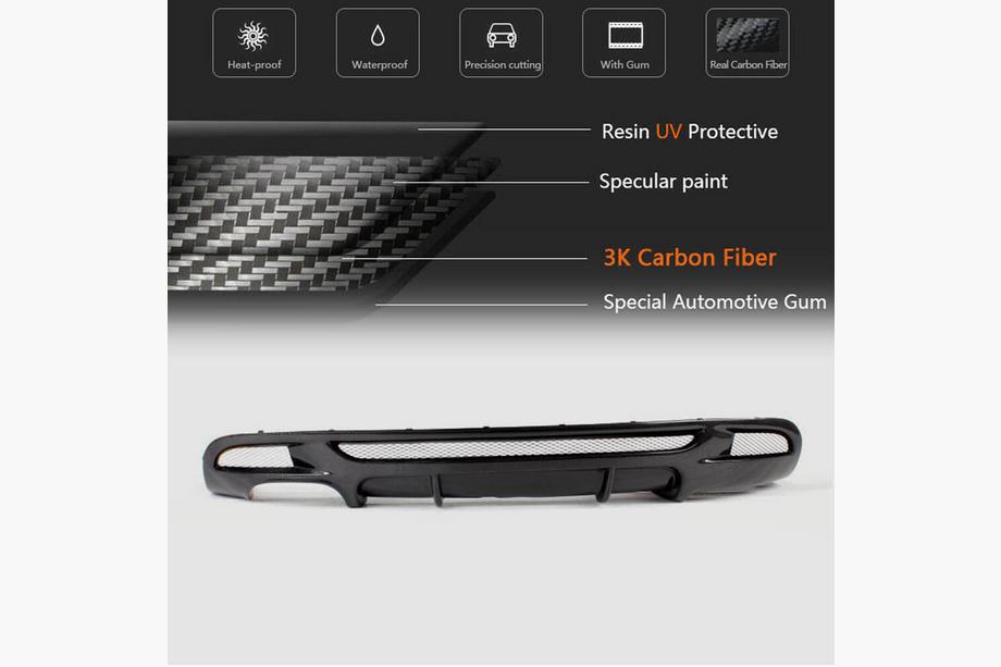 BMW 1 Series E81/E82/E87/E88 2004-2011 Heckdiffusor V1 für E82/E88 M-Sport, Carbon Foto 6
