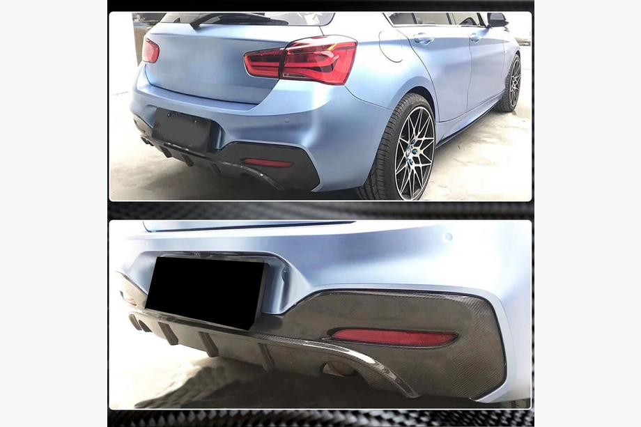 BMW 1 Series F20/F21 2011-2019 Heckdiffusor Stoßstange (für M-Sport 2015-2019, Carbon) Foto 3