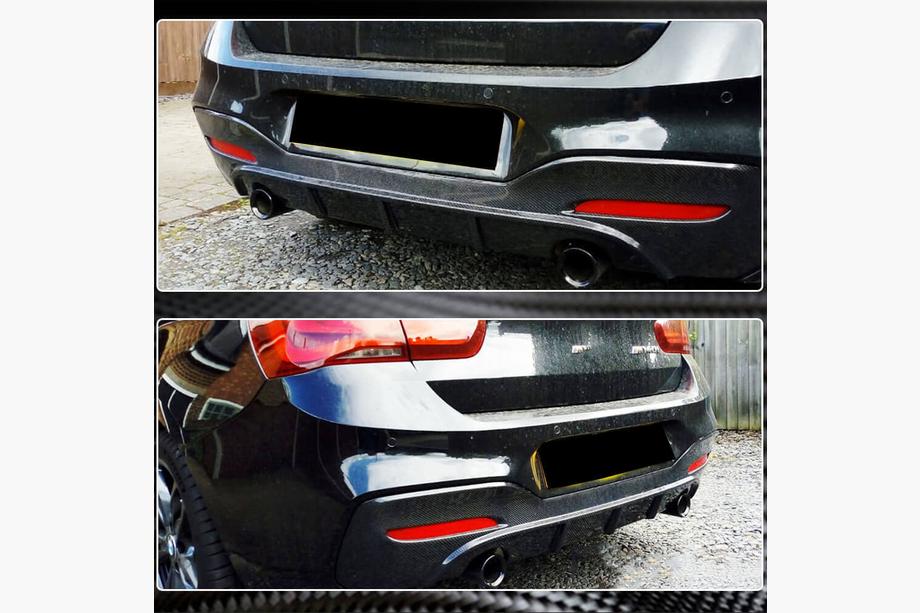 BMW 1 Series F20/F21 2011-2019 Heckdiffusor Stoßstange (für M-Sport 2015-2019, Carbon) Foto 4