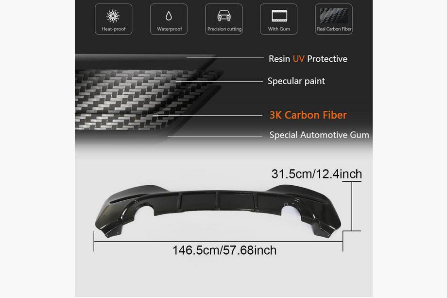 BMW 1 Series F20/F21 2011-2019 Heckdiffusor Stoßstange (für M-Sport 2015-2019, Carbon) Foto 5