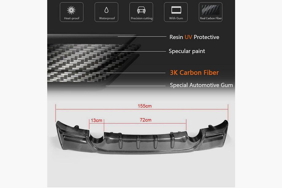 BMW 2 Series F22/F23 2014-2021 Heckstoßstangendiffusor FRP V5 (für F22/F23 M Sport) Foto 6