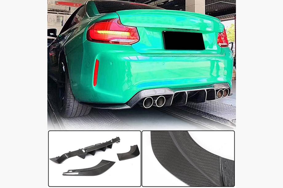 BMW 2 Series F22/F23 2014-2021 Heckdiffusor V2 für F87 M2/M2C, Carbon Image