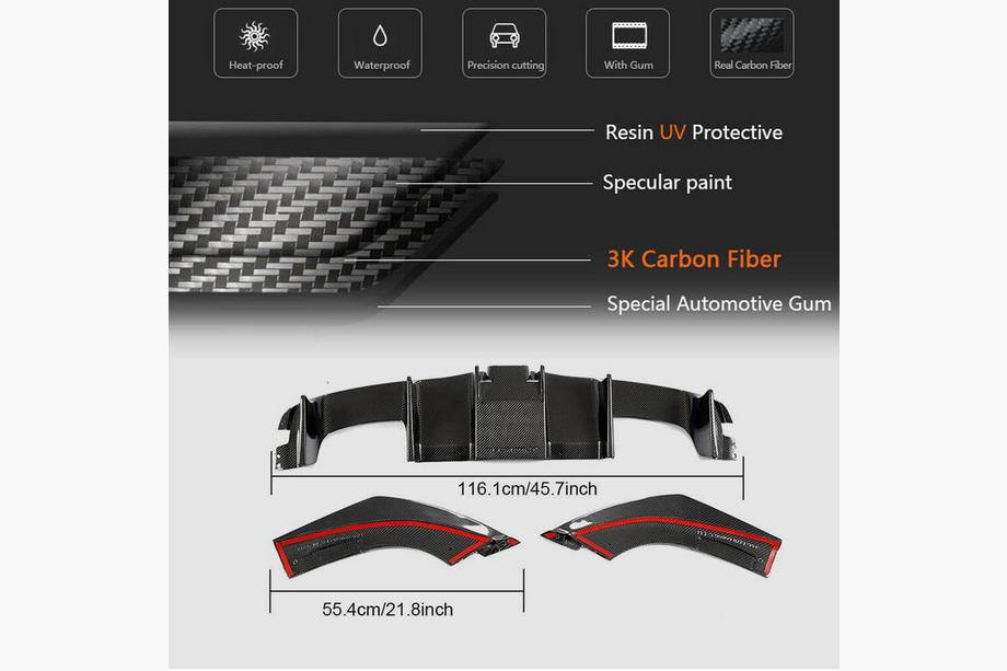 BMW 2 Series F22/F23 2014-2021 Heckdiffusor V8 (für F87 M2/M2C, Carbon) Foto 6