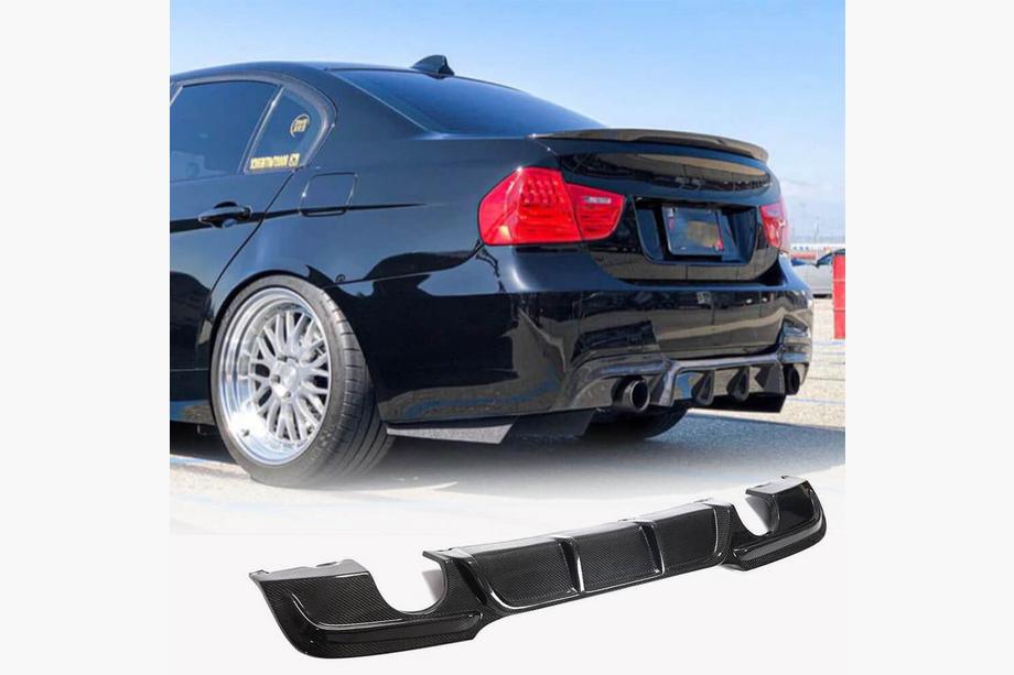 BMW 3 Series E90/E91 2005-2011 Heckstoßstangendiffusor FRP V5 (für E90 M Sport) Image