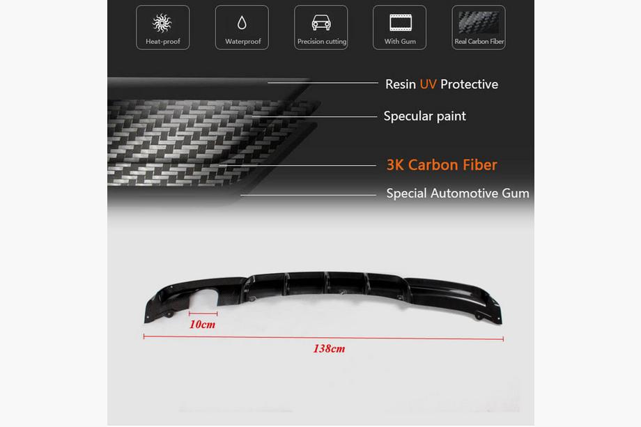 BMW 3 Series F30/F31 2012-2019 Heckdiffusor V3 (für F30 M-Sport, Carbon) Foto 4