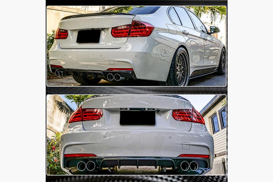 BMW 3 Series F30/F31 2012-2019 Heckdiffusor V4 (für F30 M-Sport, Carbon) Foto 5