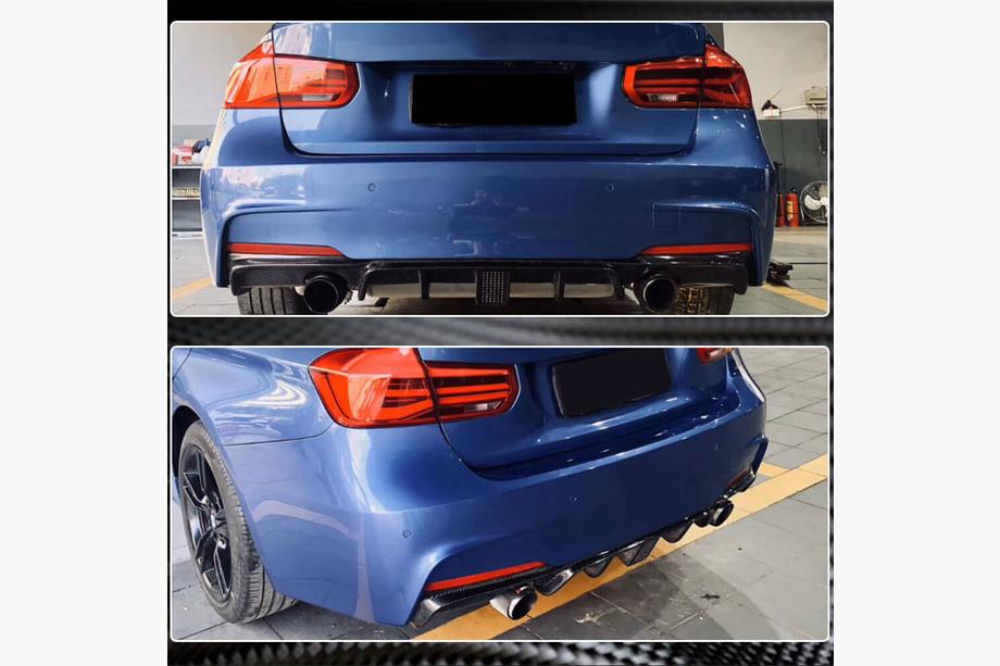 BMW 3 Series F30/F31 2012-2019 Heckstoßstangendiffusor Carbon V9 (für M-Sport) Foto 5