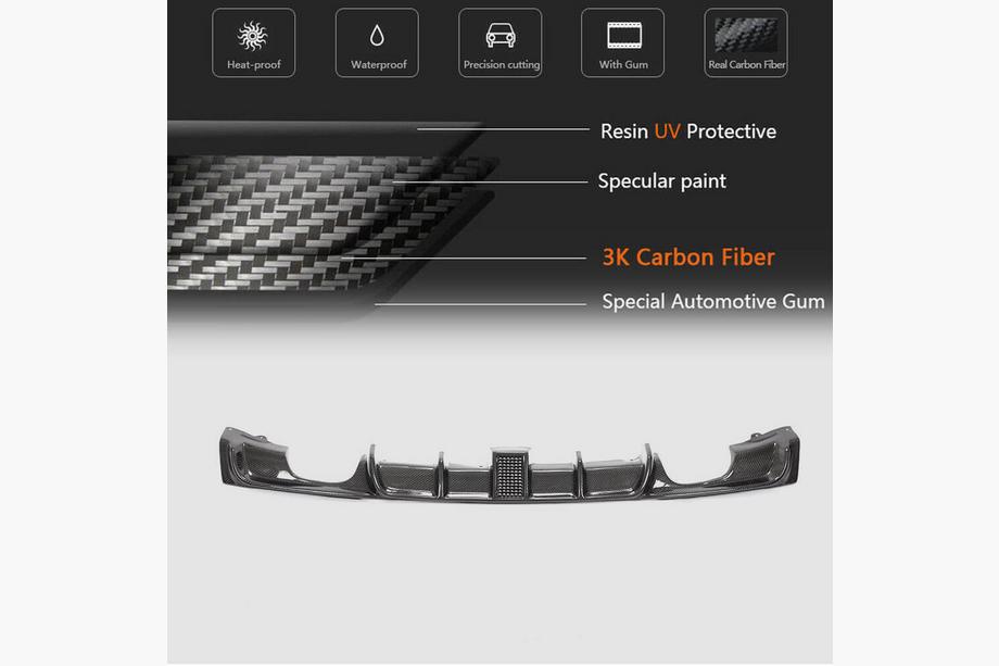 BMW 3 Series F30/F31 2012-2019 Heckstoßstangendiffusor Carbon V9 (für M-Sport) Foto 7