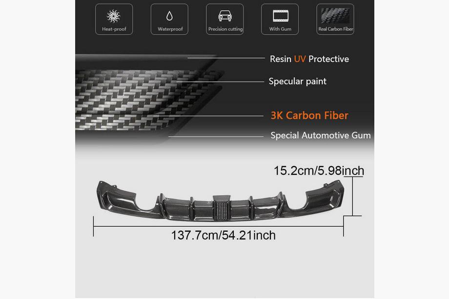 BMW 3 Series F30/F31 2012-2019 Heckstoßstangendiffusor Carbon V9 (für M-Sport) Foto 9