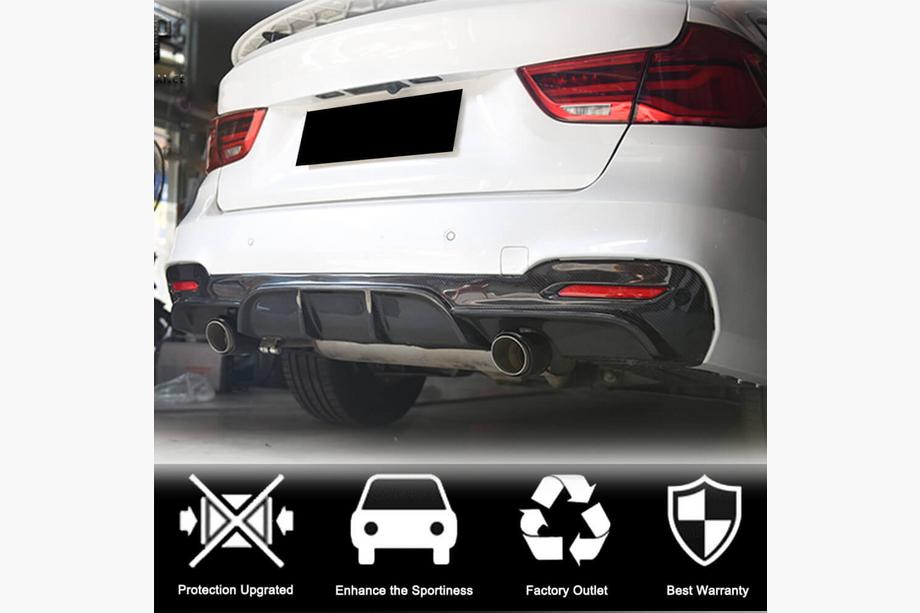 BMW 3 Series F34 2013–2020 Heckdiffusor V2 für F34 M-Sport, Carbon Foto 3