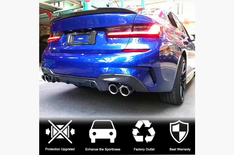 BMW 3 Series G20/G21 2018- Heckdiffusor V4 für M-Sport 2018-2022, Carbon Foto 2