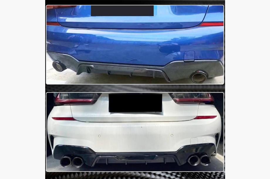 BMW 3 Series G20/G21 2018- Heckdiffusor V4 für M-Sport 2018-2022, Carbon Foto 3