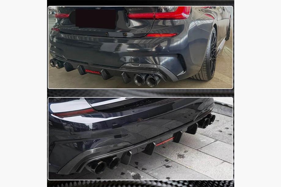 BMW 3 Series G20/G21 2018- Heckdiffusor V6 (für M-Sport 2018-2022, Carbon) Foto 6