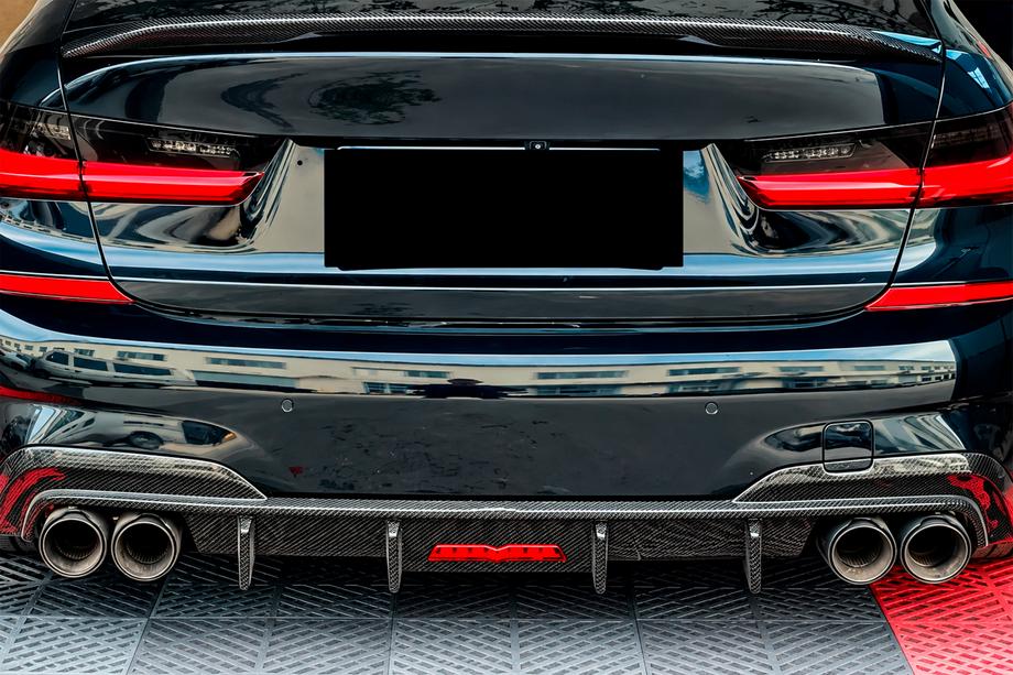 BMW 3 Series G20/G21 2018- Heckdiffusor V6 (für M-Sport 2018-2022, Carbon) Foto 3