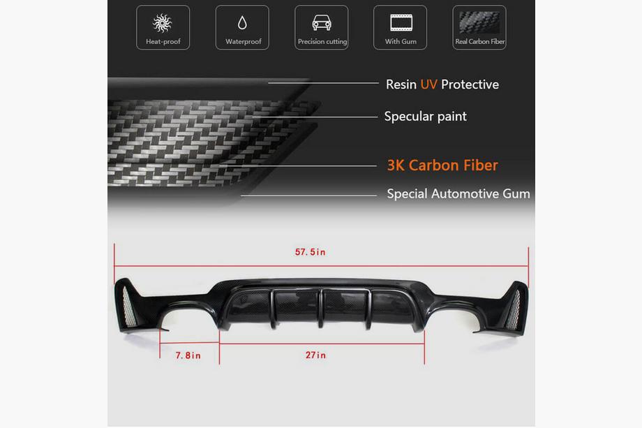 BMW 4 Series F32/F33/F36 2012-2020 Heckdiffusor V1 (für M-Sport, Carbon) Foto 5