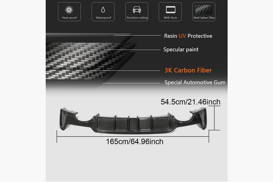 BMW 4 Series F32/F33/F36 2012-2020 Heckdiffusor V7 (für M-Sport, Carbon) Foto 4
