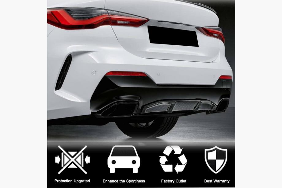 BMW 4 Series G22/23/26 2020- Heckstoßstangendiffusor V1 (für G22/G23 M-Sport, Carbon) Foto 3