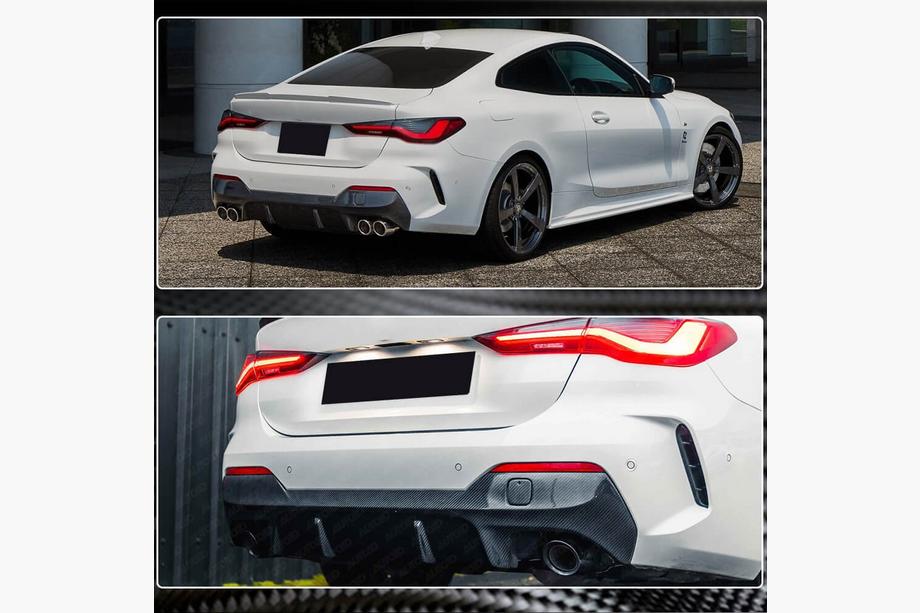 BMW 4 Series G22/23/26 2020- Heckdiffusor V2 für G22/G23 M-Sport, Carbon Foto 4