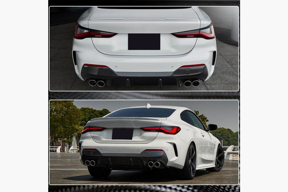 BMW 4 Series G22/23/26 2020- Heckdiffusor V2 für G22/G23 M-Sport, Carbon Foto 5
