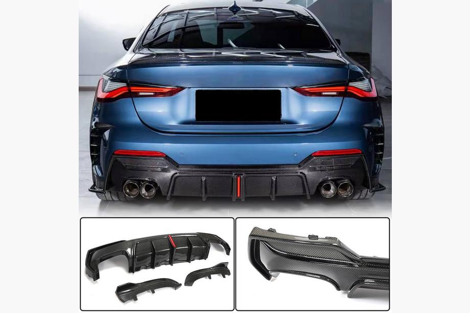 BMW 4 Series G22/23/26 2020- Heckstoßstangendiffusor FRP V4 (M-Sport) Foto 1