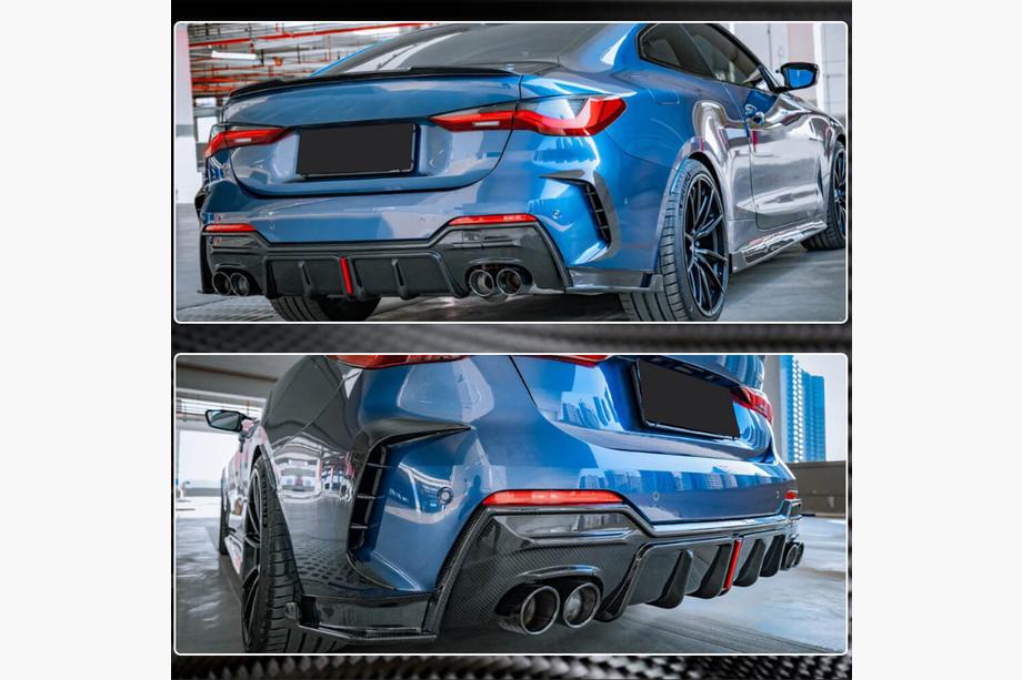 BMW 4 Series G22/23/26 2020- Heckstoßstangendiffusor FRP V4 (M-Sport) Foto 4