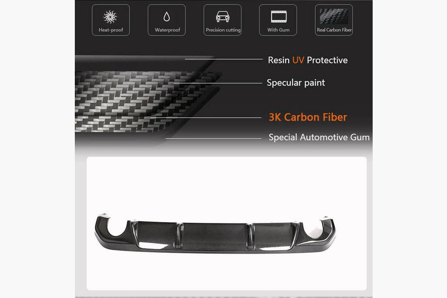 BMW 4 Series G22/23/26 2020- Heckdiffusor V1 für G26 M-Sport, Carbon Foto 6