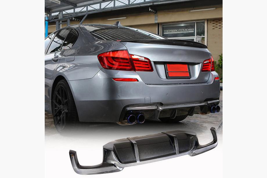 BMW 5 Series F10/F11 2010–2016 Heckdiffusor V1 für F10 M-Sport, Carbon Foto 1
