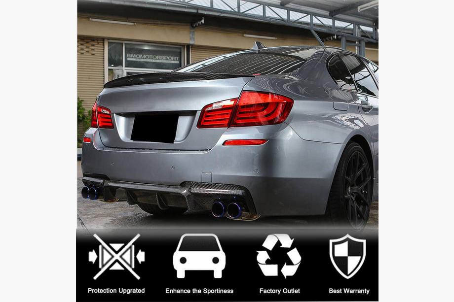 BMW 5 Series F10/F11 2010–2016 Heckdiffusor V1 für F10 M-Sport, Carbon Foto 3