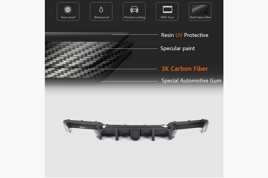 BMW 5 Series F10/F11 2010–2016 Heckdiffusor V2 für F10 M-Sport, Carbon Foto 6