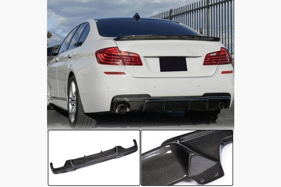 BMW 5 Series F10/F11 2010–2016 Heckdiffusor V3 für F10 M-Sport, Carbon Image