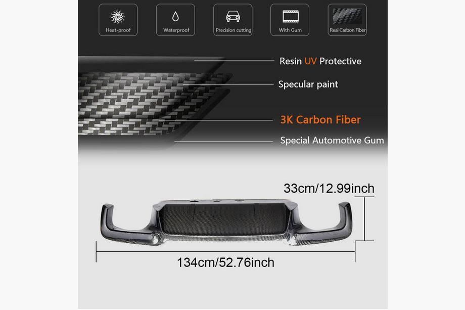 BMW 5 Series F10/F11 2010–2016 Heckstoßstangendiffusor Carbon V4 (für M5) Foto 5